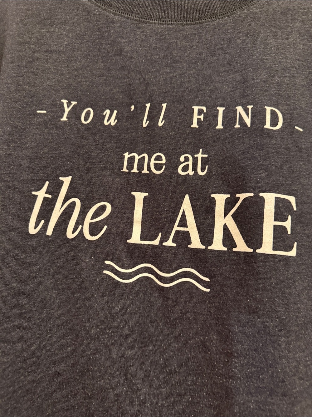 You'll Find Me at the Lake Short Sleeve Tee - Navy - Picture 3 of 5